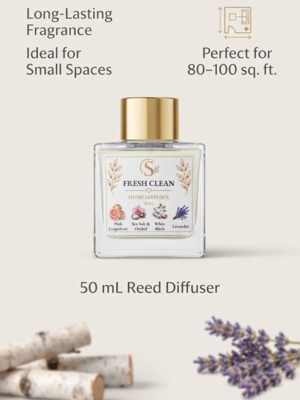 Home Reed Diffuser - Fresh Clean 50ML